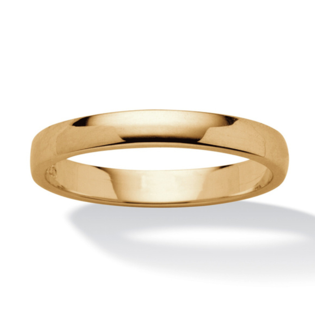 Ring  4mm  Polished  Band  10k Gold Alloy  For Him
